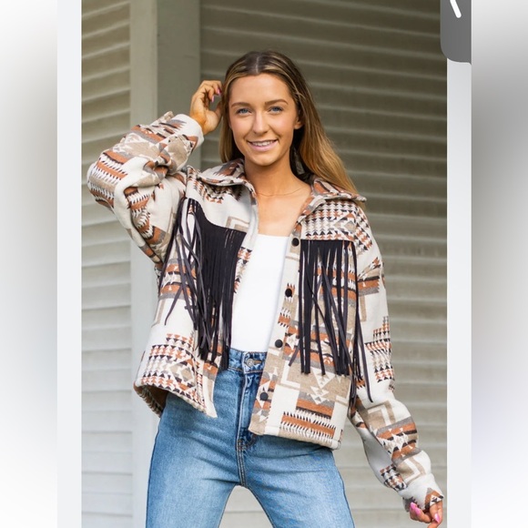 Jackets & Blazers - 🚨 NWT Grace & Emma Fringe Jacket